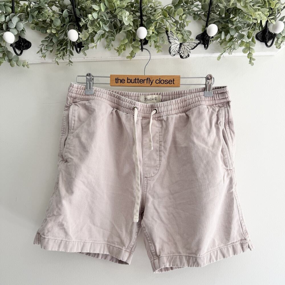 Mens Madewell Pink Chino Drawstring Shorts Medium J5890